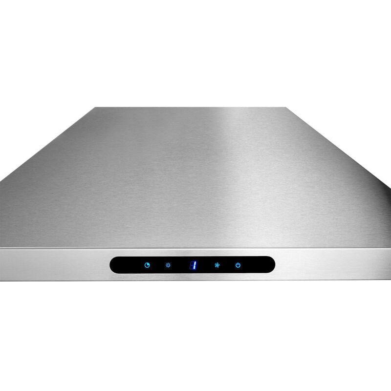 Broan Elite EWP1 Series 30 in. Convertible Chimney Style Range Hood with 640 CFM, 4 Fan Speeds & 2 LED Lights - Stainless Steel, , hires