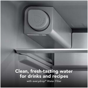 KitchenAid 36 in. 23.1 cu. ft. Smart Counter Depth French Door Refrigerator with Ice & Water Dispenser - Fingerprint Resistant Stainless Steel, , hires