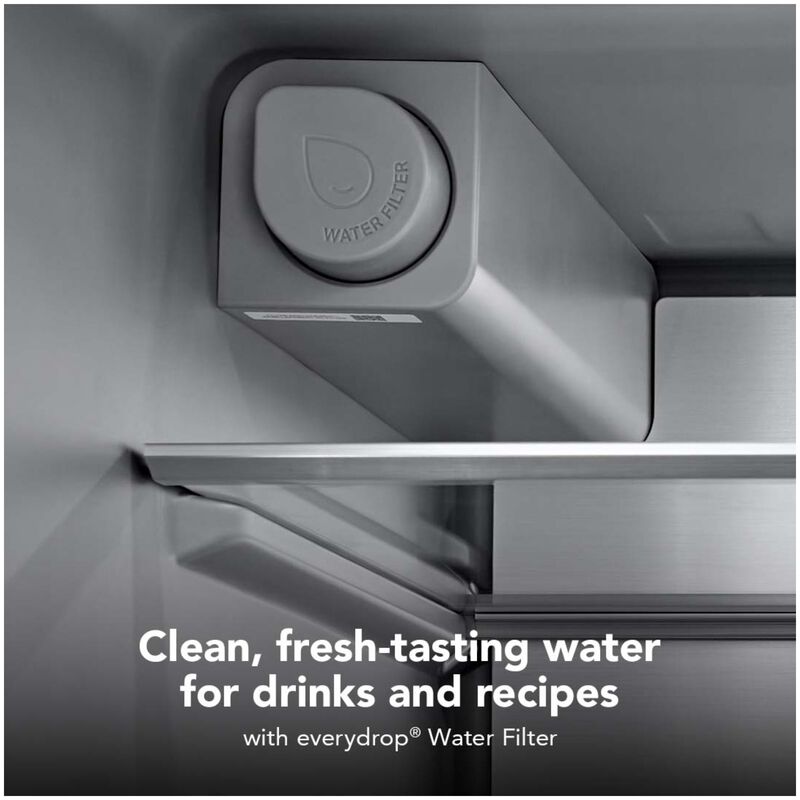 KitchenAid 36 in. 23.1 cu. ft. Smart Counter Depth French Door Refrigerator with Ice & Water Dispenser - Fingerprint Resistant Stainless Steel, , hires