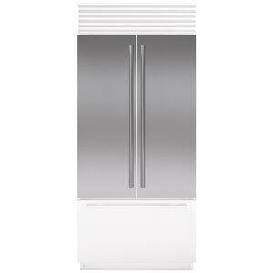 Sub-Zero Classic Series 36 in. French Door Flush Inset Stainless Steel Door Panel with Tubular Handle (Must Order Quantity 2), , hires