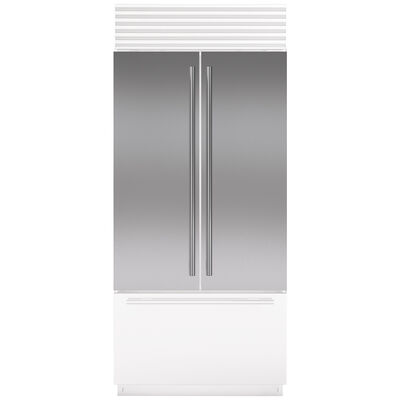 Sub-Zero Classic Series 36 in. French Door Flush Inset Stainless Steel Door Panel with Tubular Handle (Must Order Quantity 2) | 9038364