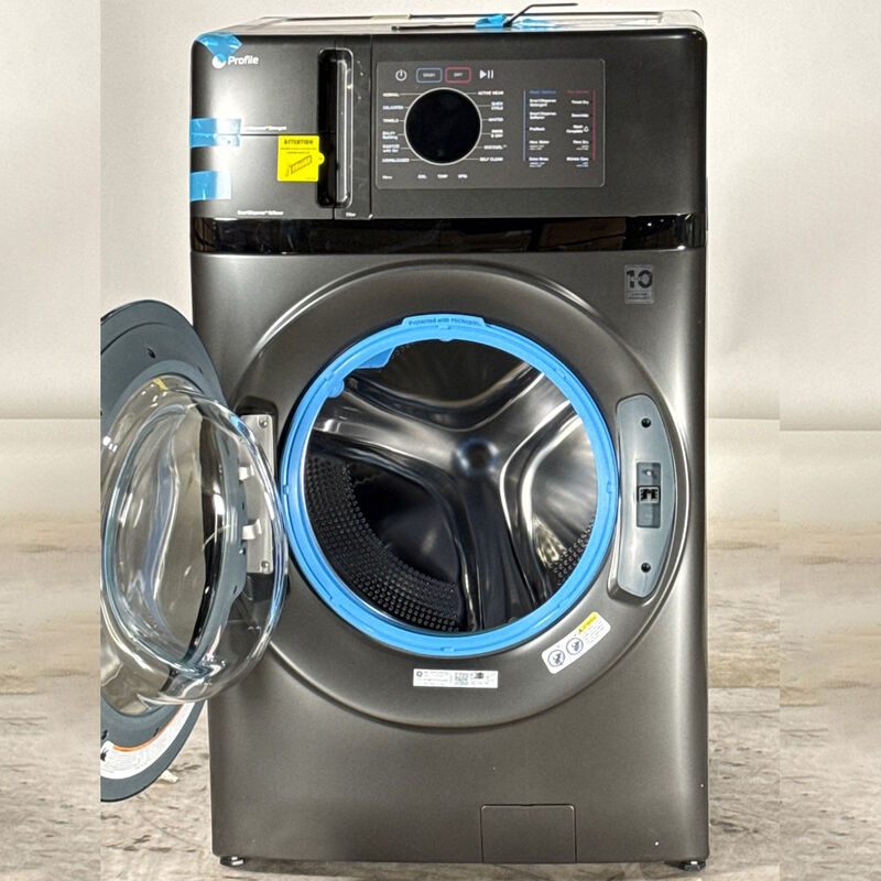 GE Profile 28 in. 4.8 cu. ft. UltraFast Smart Electric Front Load Ventless All-in-One Combo with Heat Pump, Sensor Dry, Sanitize & Steam Cycle - Carbon Graphite (Open Box Fair Condition), , hires