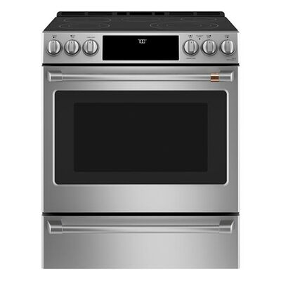 Cafe 30 in. 5.7 cu. ft. Smart Oven Slide-In Electric Range with 5 Smoothtop Burners - Stainless Steel | CES700P2MS1