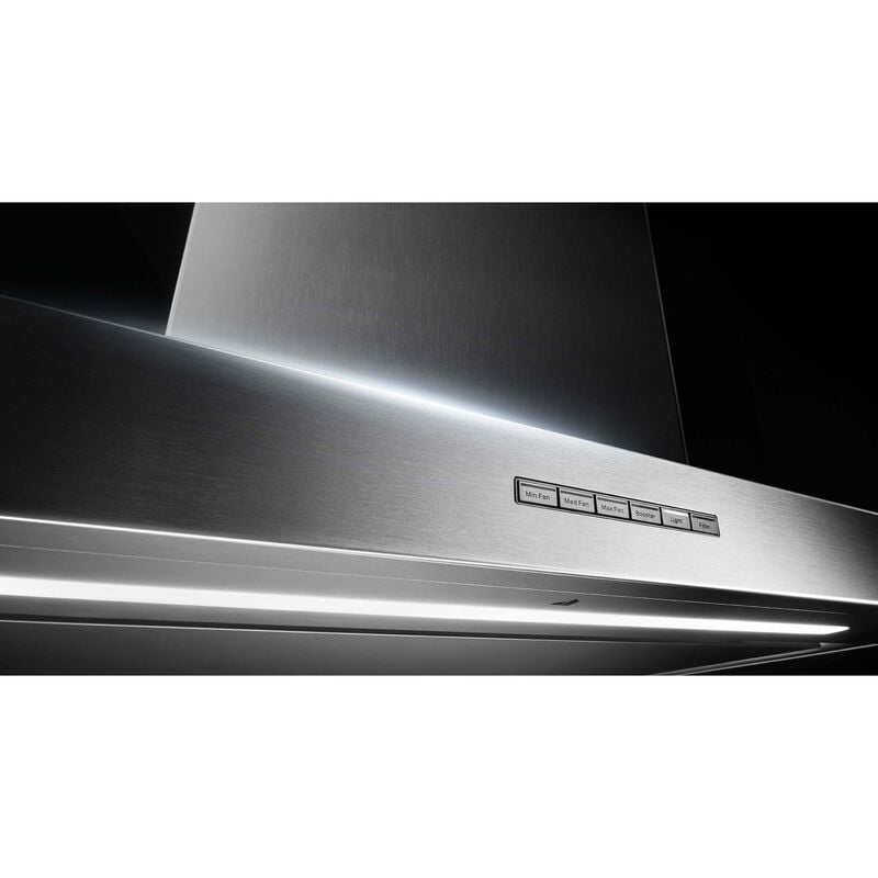 JennAir 36 in. Convertible Chimney Style Range Hood with 585 CFM, 3 Fan Speeds & 1 LED Light - Stainless Steel, , hires