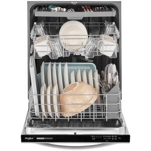 Whirlpool 24 in. Top Control Dishwasher with 51 dBa Sound Level & 3rd-Rack - Fingerprint Resistant Stainless, , hires