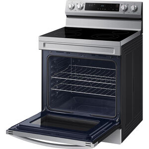 Samsung 30 in. 6.3 cu. ft. Smart Electric Range with Smoothtop Burners - Stainless Steel, Stainless Steel, hires