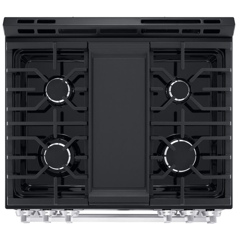 LG 30 in. 6.3 cu. ft. Smart Air Fry Standard Convection Slide-In Gas Range with 5 Sealed Burners & Griddle - PrintProof Stainless Steel, , hires