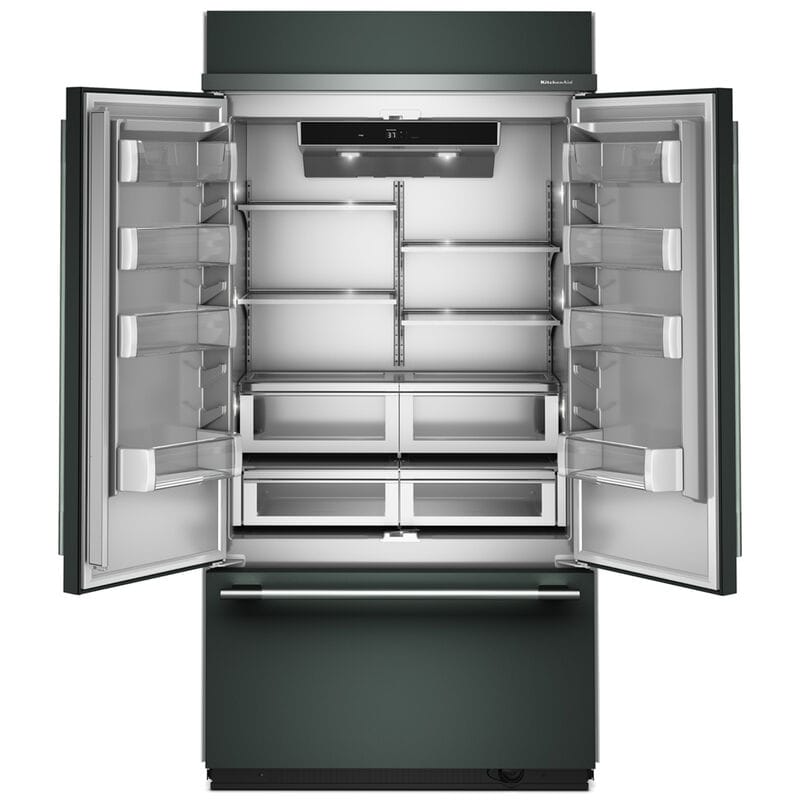 KitchenAid 42 in. 24.2 cu. ft. Built-In Counter Depth French Door Refrigerator with Ice Maker - Juniper, Juniper, hires
