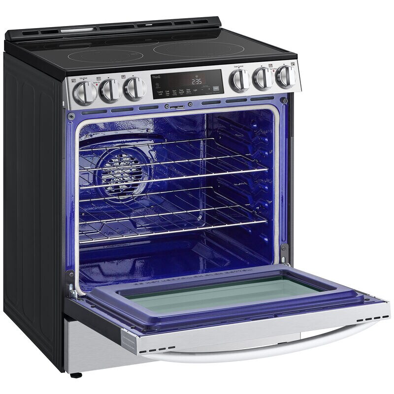 LG 30 in. 6.3 cu. ft. Smart Air Fry True European Convection Slide-In Electric Range with Radiant Burners - PrintProof Stainless Steel, , hires