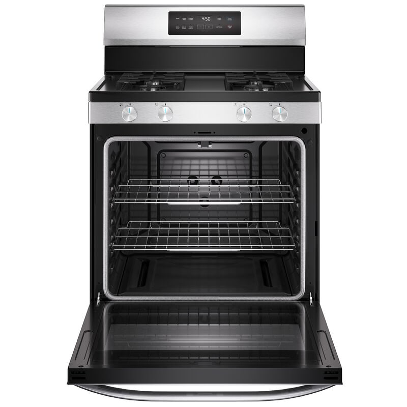 Midea 30 in. 6.1 cu. ft. Gas Range with 4 Sealed Burners - Stainless Steel, Stainless Steel, hires