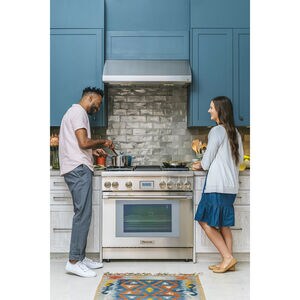 Thermador Masterpiece Series 36 in. Smart Convertible Canopy Pro Style Style Range Hood with 600 CFM, 4 Fan Speeds & 2 LED Lights - Stainless Steel, , hires