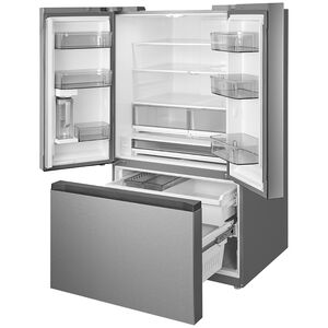 Midea 36 in. 26.5 cu. ft. Smart Counter Depth French Door Refrigerator with Internal Water Autofill Pitcher - Stainless Steel, , hires