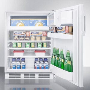 Summit AccuCold 24 in. 5.1 cu. ft. ADA Compliant Undercounter Refrigerator - White, , hires