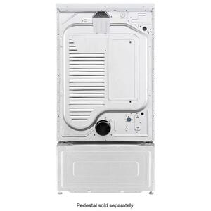 LG 27 in. 7.4 cu. ft. Smart Stackable Round-Door Gas Dryer with Tempered Glass, Built-In Intelligence, Sensor Dry, Turbo Steam, Sanitize & Steam Cycle - White, White, hires