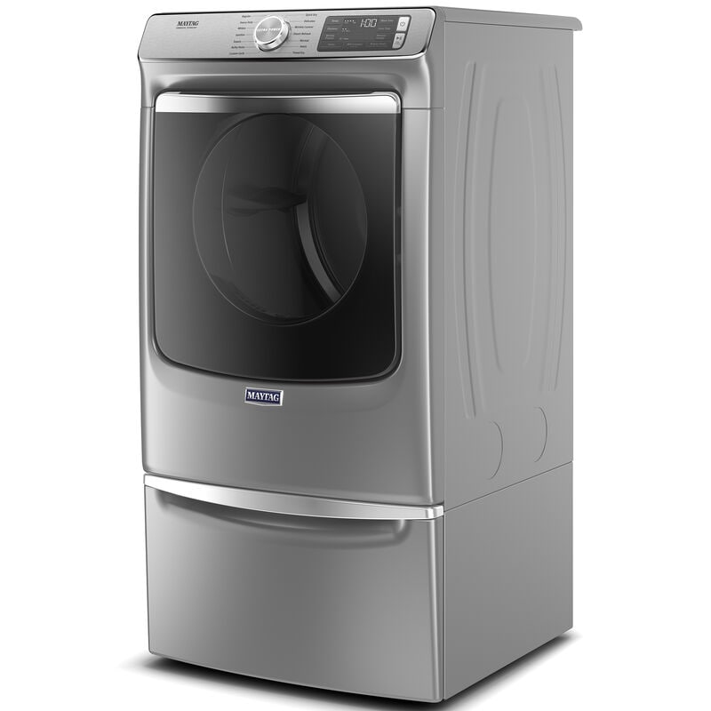 Maytag 27 in. 7.3 cu. ft. Smart Stackable Electric Dryer with Extra Power Button, Industry-Exclusive Extra Moisture Sensor, Sanitize & Steam Cycle - Metallic Slate, Metallic Slate, hires