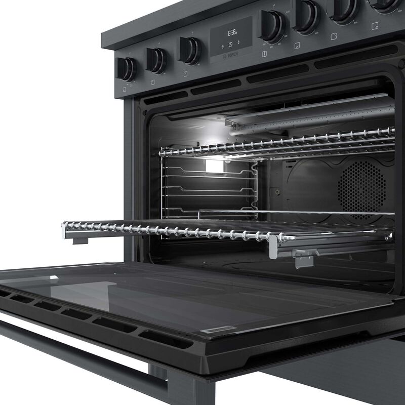 Bosch 800 Series 36 in. 3.4 cu. ft. Standard Convection Gas Range with 6 Sealed Burners - Black Stainless Steel, , hires