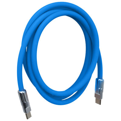Emerge Technologies Gripcord 8ft Silicone USB-C Cable - Blue | ETHSLC8BU