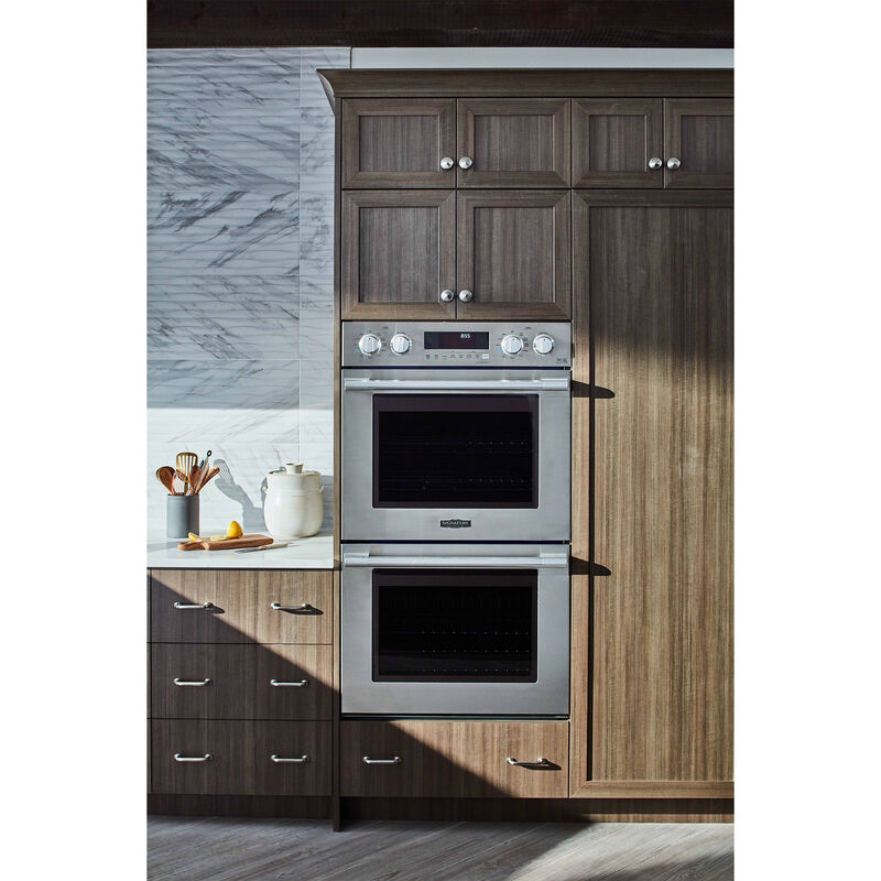 Signature Kitchen Suite 30 in. 9.4 cu. ft. Electric Smart Double Wall Oven with True European Convection & Self Clean - Stainless Steel, , hires