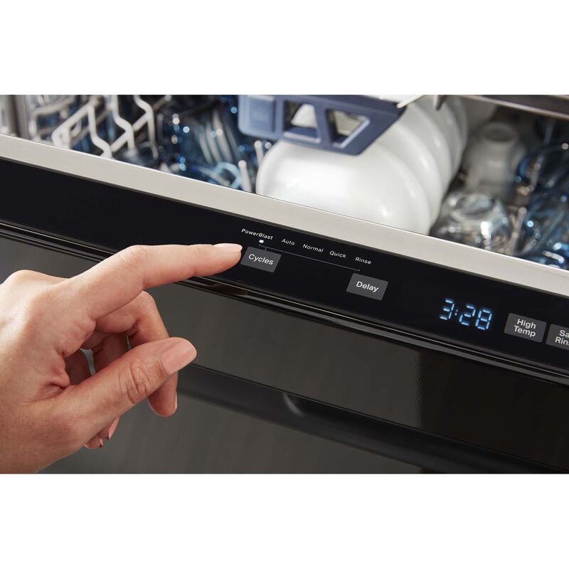 Maytag 24 in. Top Control Dishwasher with 47 dBa Sound Level, 3rd-Rack & Pocket - Black, Black, hires