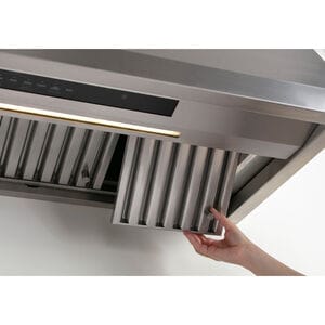 Monogram 36 in. Smart Ducted Standard Style Range Hood with 610 CFM, 4 Fan Speeds & 1 LED Light - Stainless Steel, , hires