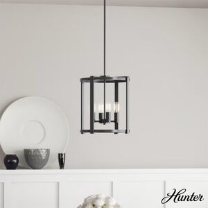 Hunter Astwood 16 in. 4-Light Chandelier - Matte Black, , hires