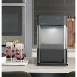 GE Profile 11 in. Smart Ice Maker with 3 lb. Ice Storage & Digital Control - Black Stainless, , hires