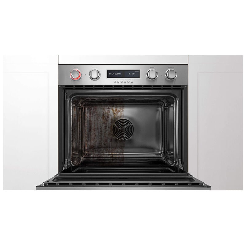 Fisher Paykel Pro Series 7 30 in. 8.2 cu. ft. Top Control Electric Double Wall Oven with True European Convection - Stainless Steel, , hires