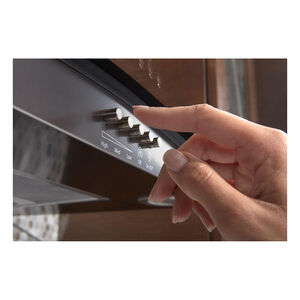 Whirlpool 30 in. Convertible Chimney Style Range Hood with 400 CFM, 3 Fan Speeds & 2 LED Lights - Black Stainless, , hires