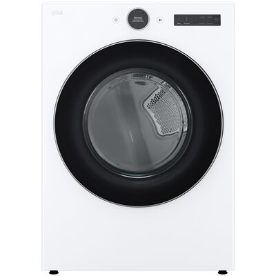 LG 27 in. 7.4 cu. ft. Smart Stackable Gas Dryer with AI Sensor Dry, Turbo Steam, Sanitize & Steam Cycle - White | DLGX5501W