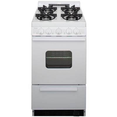 Premier 20 in. 2.4 cu. ft. Oven Freestanding Gas Range with 4 Sealed Burners - White | BHK5X0OP