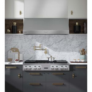 Signature Kitchen Suite 48 in. Smart Ducted Canopy Pro Style Style Range Hood with 650 CFM, 5 Fan Speeds & 1 LED Light - Stainless Steel, , hires
