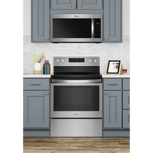 Whirlpool 30" 1.7 Cu. Ft. Over-the-Range Microwave with 10 Power Levels & 300 CFM - Stainless Steel, Stainless Steel, hires