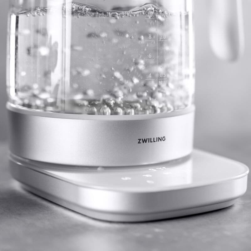 Zwilling Enfinigy 1.7-Liter Glass Electric Kettle - Silver, , hires