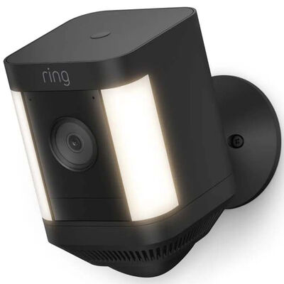 Ring - Spotlight Cam Plus Outdoor/Indoor Wireless 1080p Battery Surveillance Camera - Black | B09K1HHZTM