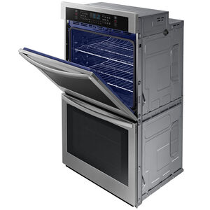 Samsung 30 in. 10.2 cu. ft. Smart Top Control Electric Double Wall Oven - Stainless Steel, Stainless Steel, hires