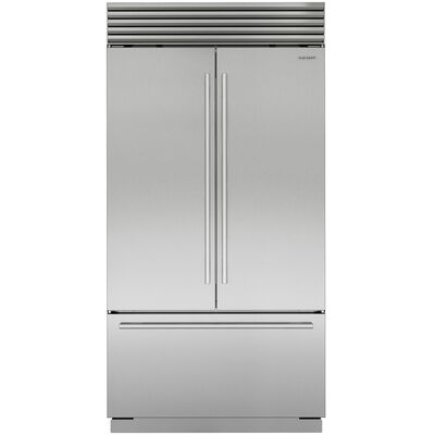 Sub-Zero Classic Series 42 in. Built-In 24.7 cu. ft. Smart French Door Refrigerator with Tubular Handles & Internal Filtered Water Dispenser - Stainless Steel | CL425UFDIDST