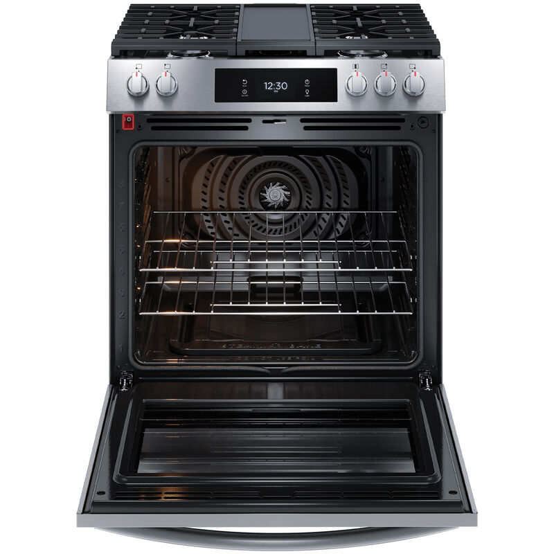 Frigidaire Gallery 24-in Single Gas Wall Oven with Self-cleaning Air Fry  and Convection European Element (Stainless Steel) in the Gas Wall Ovens  department at