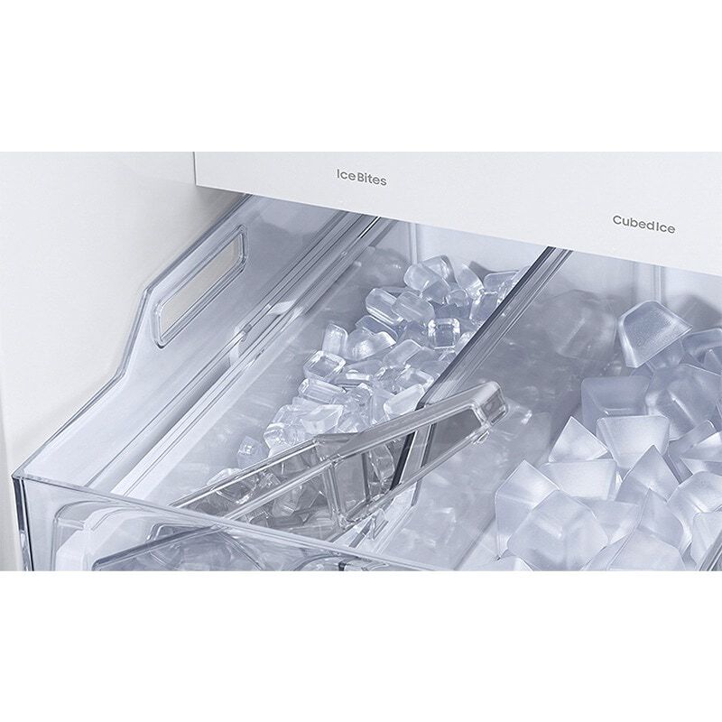 Samsung Bespoke 36 in. 28.0 cu. ft. Smart Side-by-Side Refrigerator with Internal Water Dispenser - White Glass, White Glass, hires