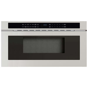 Zephyr 30 in. 1.2 cu. ft. 1000W Low Profile Drawer Microwave with Sensor Cooking - Stainless Steel, , hires