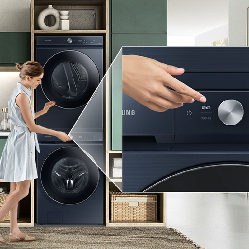 Samsung Stacking Kit for Washers - Brushed Navy, Brushed Navy, hires