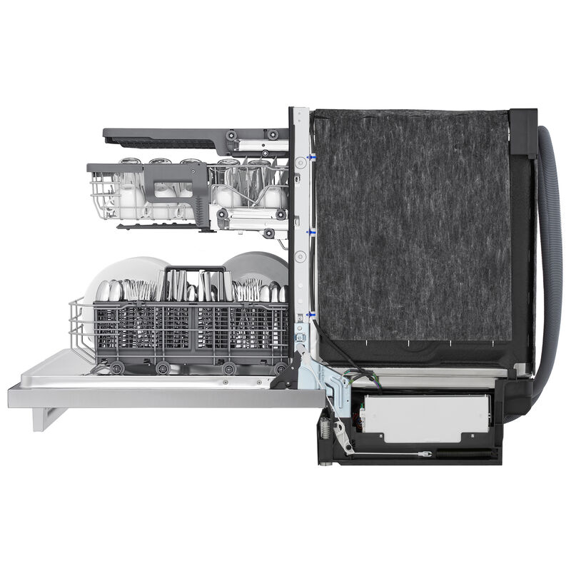 LG 24 in. Top Control Smart Dishwasher with 46 dBA Sound Level, 3rd Rack, QuadWash Pro & Dynamic Heat Dry - PrintProof Stainless Steel, , hires