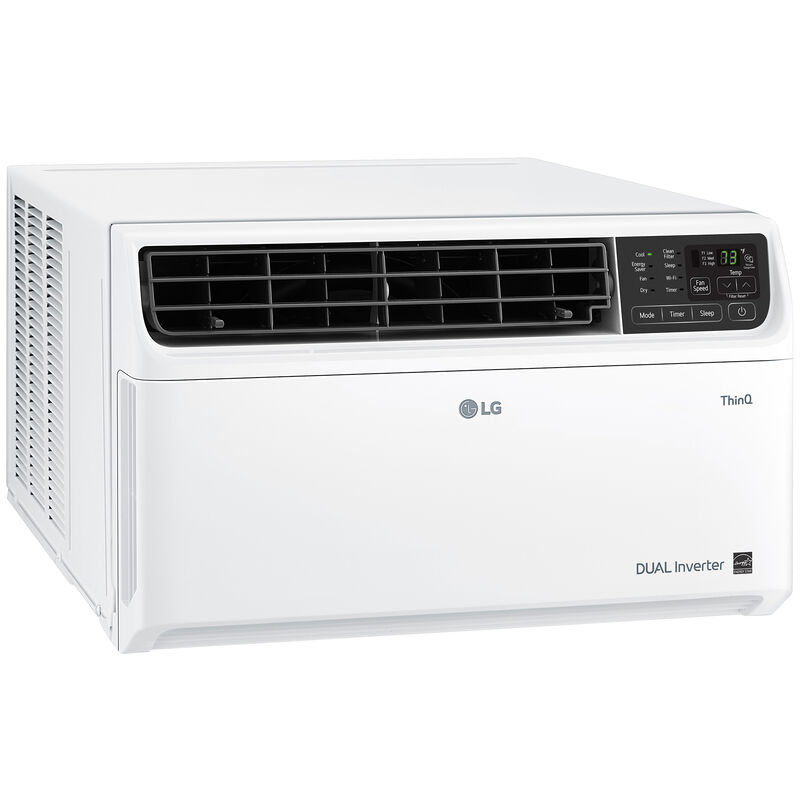 LG 6,000 BTU 115V Smart Energy Star Window Air Conditioner with Dual Inverter, 3 Fan Speeds, Sleep Mode & Remote Control - White, , hires