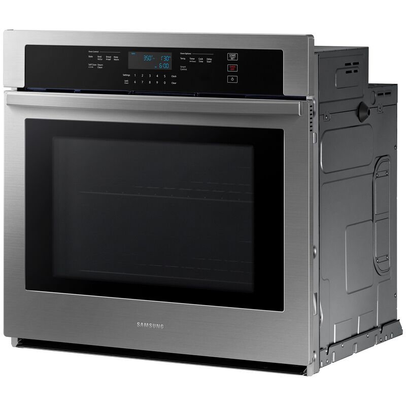 Samsung 30 in. 5.1 cu. ft. Smart Electric Single Wall Oven - Stainless Steel, Stainless Steel, hires