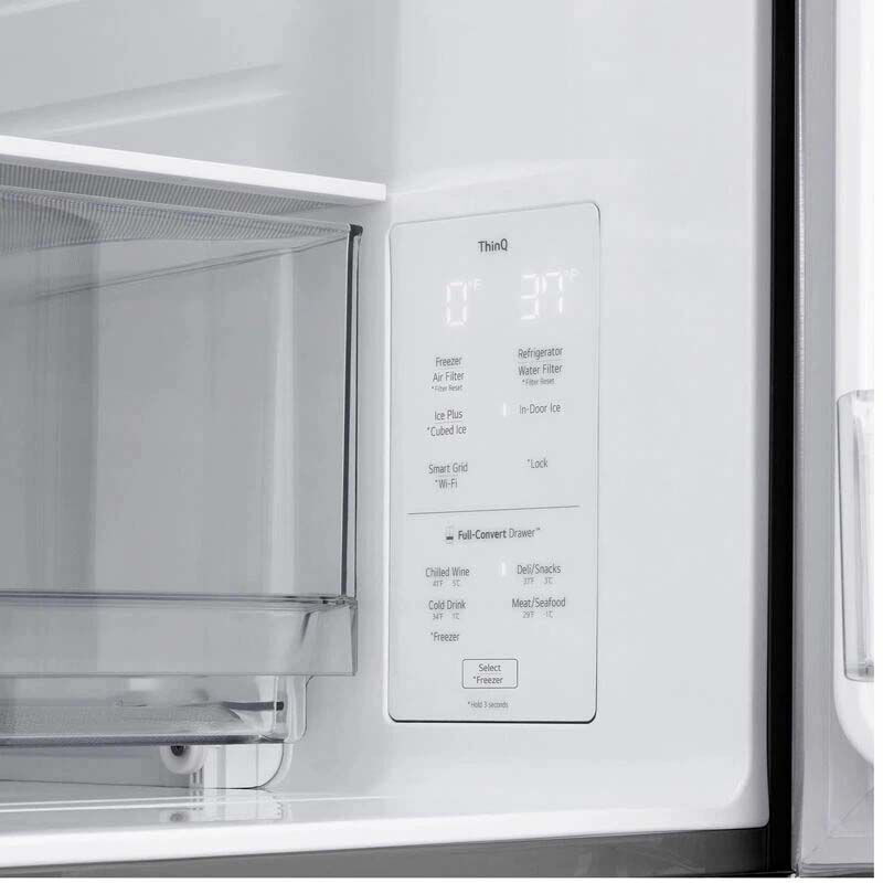 LG 36 in. 28.6 cu. ft. Smart 4-Door French Door Refrigerator with Ice & Water Dispenser - PrintProof Stainless Steel, PrintProof Stainless Steel, hires