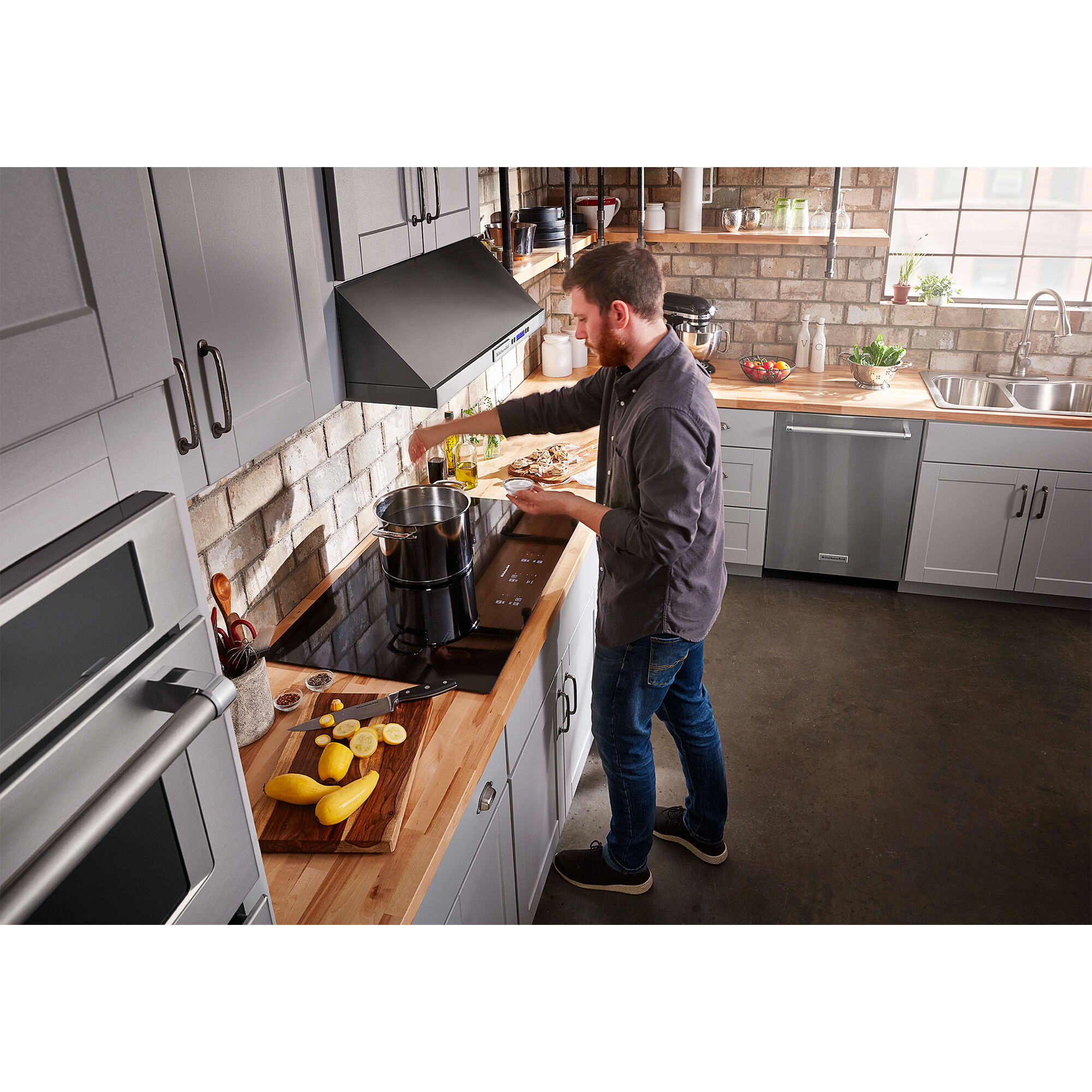KitchenAid 36 in. 5-Burner Electric Cooktop with Simmer Burner
