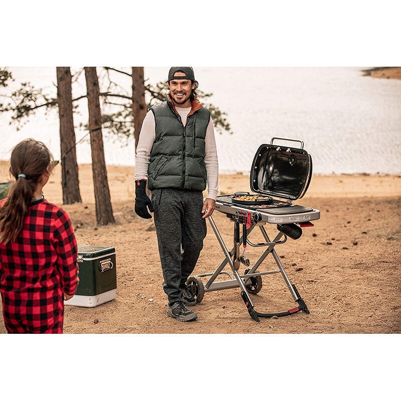 Weber Traveler 1-Burner Portable Liquid Propane Gas Grill - Black, , hires