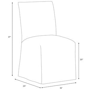 Skyline Furniture Linen Fabric Slipcover Dining Chair - Fritz Indigo, , hires