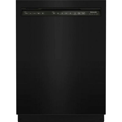 KitchenAid 24 in. Built-In Dishwasher with Front Control, 39 dBA Sound Level, 13 Place Settings, 5 Wash Cycles & Sanitize Cycle - Black | KDFE204KBL
