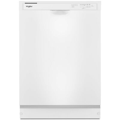 Whirlpool 24 in. Built-In Dishwasher with Front Control, 57 dBA Sound Level, 12 Place Setting, 4 Wash Cycles & Sanitize Cycle - White | WDF341PAPW