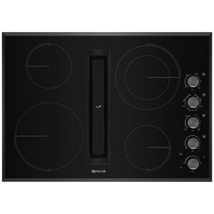 JennAir Oblivian Glass Series 30 in. Electric Cooktop with 4 Radiant Burners - Black, , hires